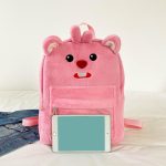 Cute Bunny Plush Backpack – Fluffy School Bag with Front Pocket 2