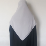 Plain Square Hijab Korean Chiffon Soft Comfortable 55 X 55 Inch For Students And Working Women - Blue 4