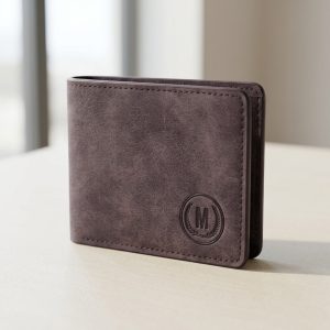 M-Design Soft Leather Bifold Wallet for Men | 6 Card Slots | Dual Cash Compartments | Compact Pocket Wallet