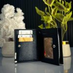 Baellerry Men's Zipper Wallet – Premium Leather Bifold Wallet with Card Holder & Coin Pocket - Black 1