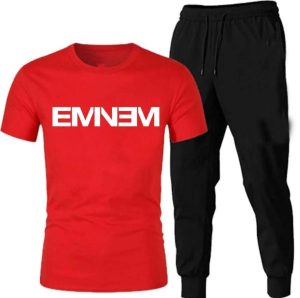 Premium Micro Men’s Tracksuit Emnem Print – Comfortable Sportswear | Gym & Workout Suit