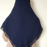 Plain Square Hijab Korean Chiffon Soft Comfortable 55 X 55 Inch For Students And Working Women - Blue 2