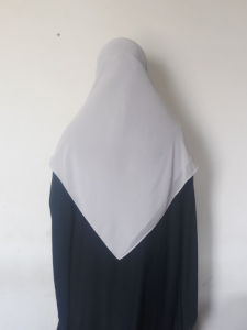 Plain Square Hijab Korean Chiffon Soft Comfortable 55 X 55 Inch For Students And Working Women - Blue