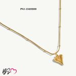 Ball Chain Heart Korean Pendant – Elegant Golden Necklace 3