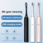Rechargeable Electric Toothbrush With 2 Extra Heads | USB Charging Rechargeable Total Washable Electronic Whitening Teeth Brush for Oral Care 1