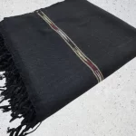 Premium Black Men's Shawl And Chitrali Cap Set - Apparel Accessory Designed For Traditional Styling And Daily Wardrobe Routine - Black 2