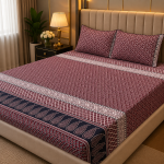 3D Crystal Cotton 3-piece Bedsheet Set AY0010047 4