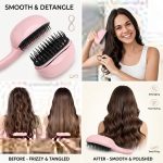Mini Hair Straightener Comb, 2 in 1 Wireless Straightening Comb 4