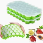 Silicone Honeycomb Ice Cube Tray with Lid (Random Color) 5