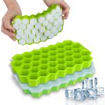 Silicone Honeycomb Ice Cube Tray with Lid (Random Color) 2
